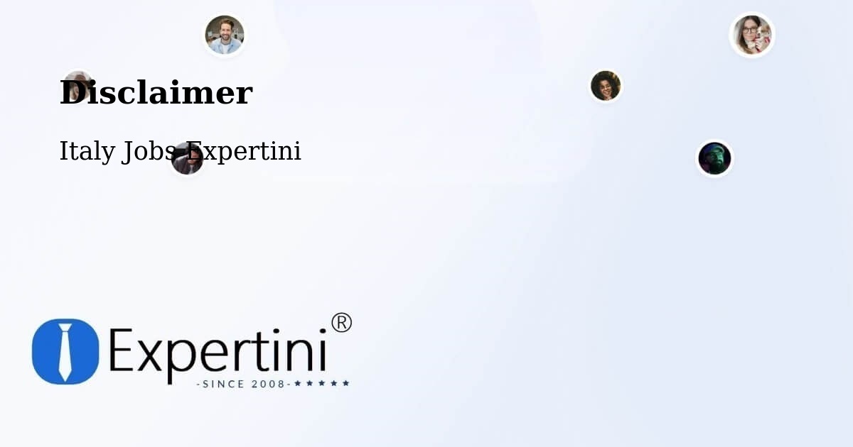 Disclaimer – Cis - Italy Jobs Expertini