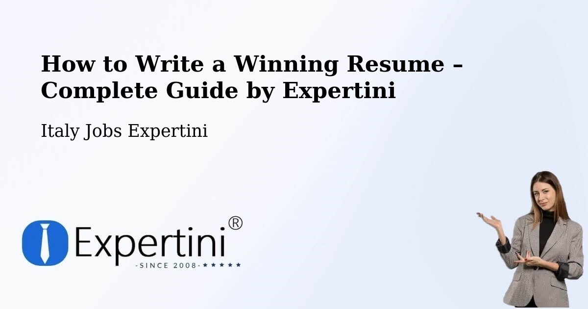 Resume Writing Guide for Job Seekers – Cis - Cis, Italy Jobs Expertini